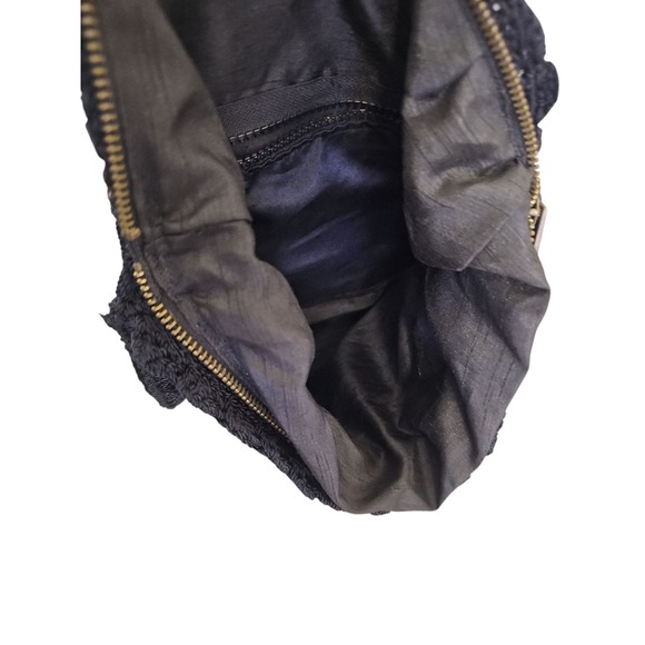 Vtg 90's Black Can Tab Crochet Recycled Pop Tab Unique Handmade Shoulder Bag‎ - Picture 3 of 7